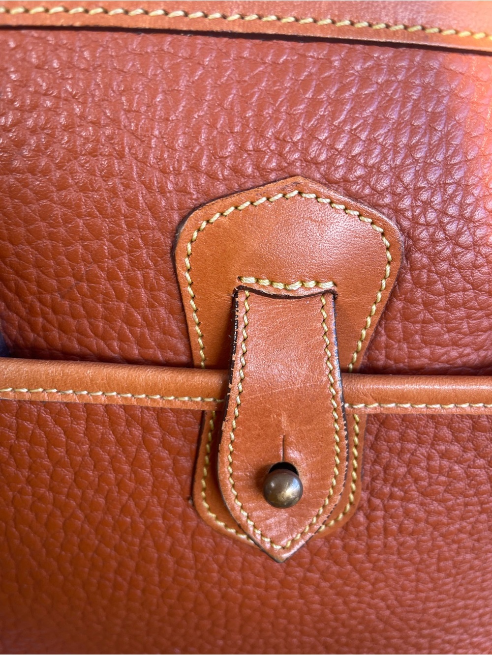 DOONEY & BOURKE Tan Pebble Leather Satchel with Gold Hardware - Picture 11 of 12